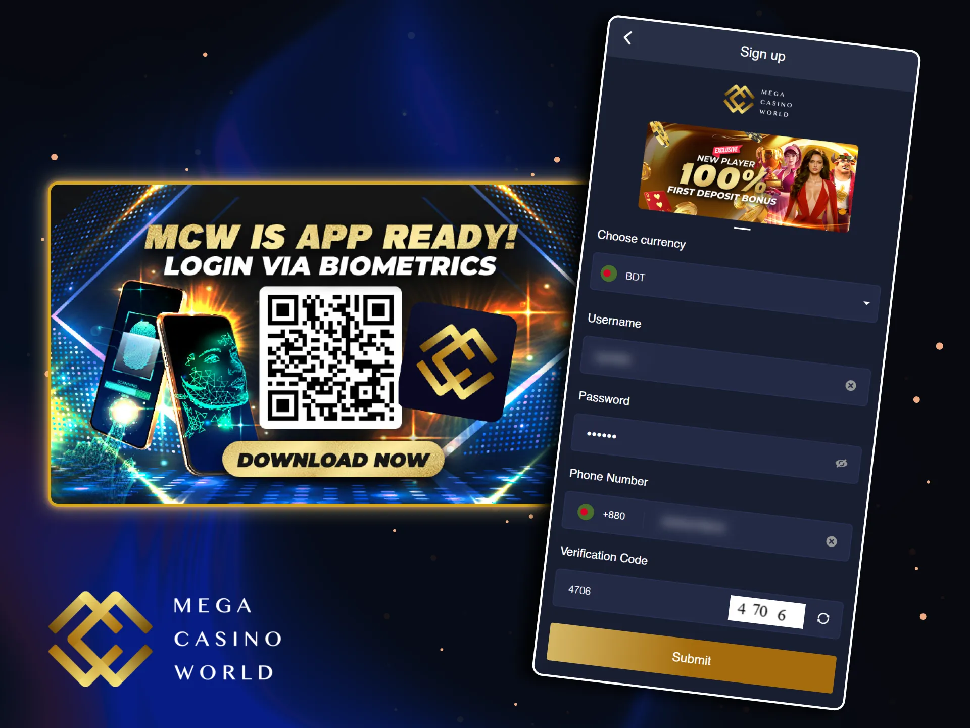 After registering you'll have access to all features of the MCW app.