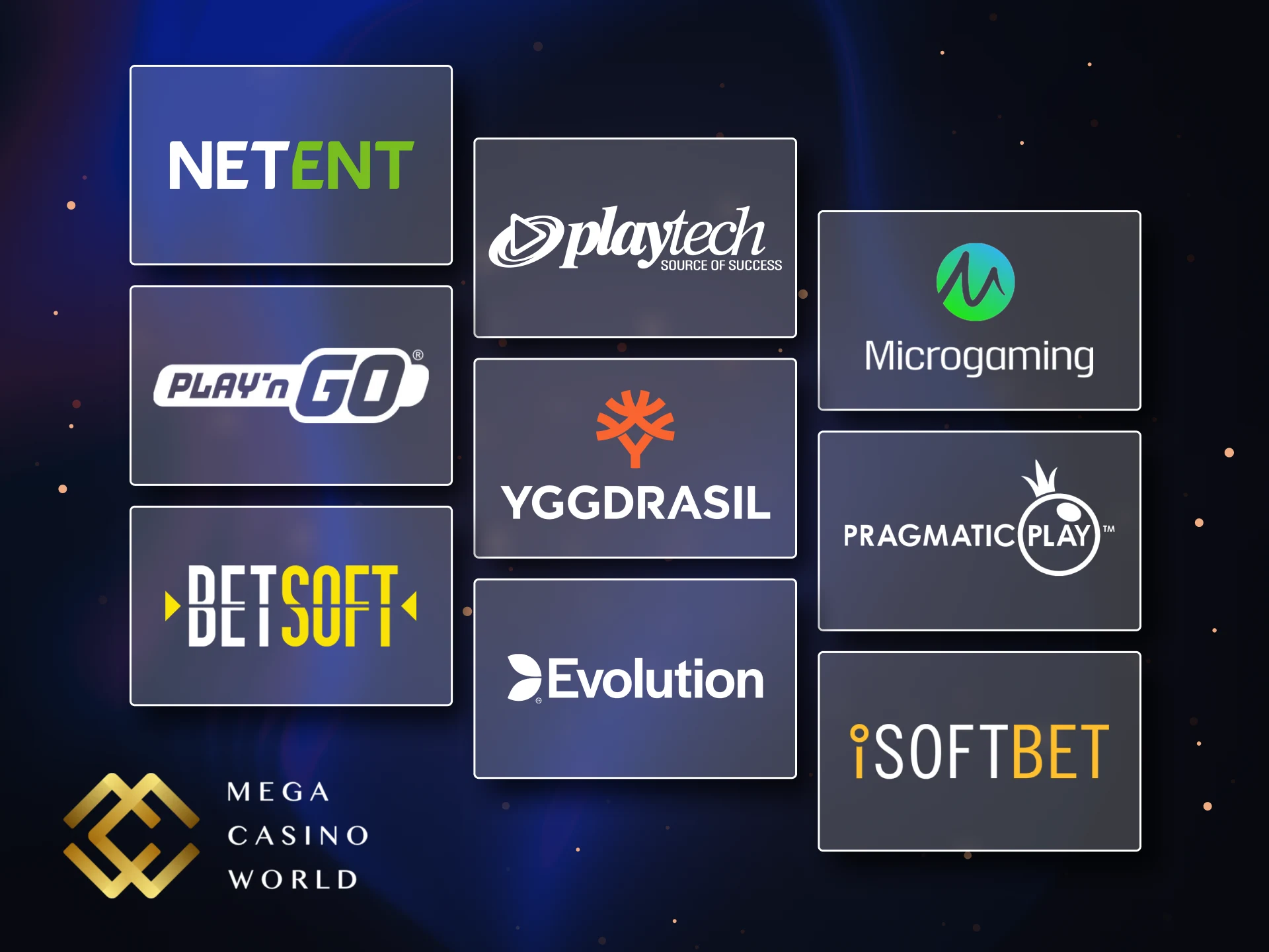 MCW features casino games from the top providers.