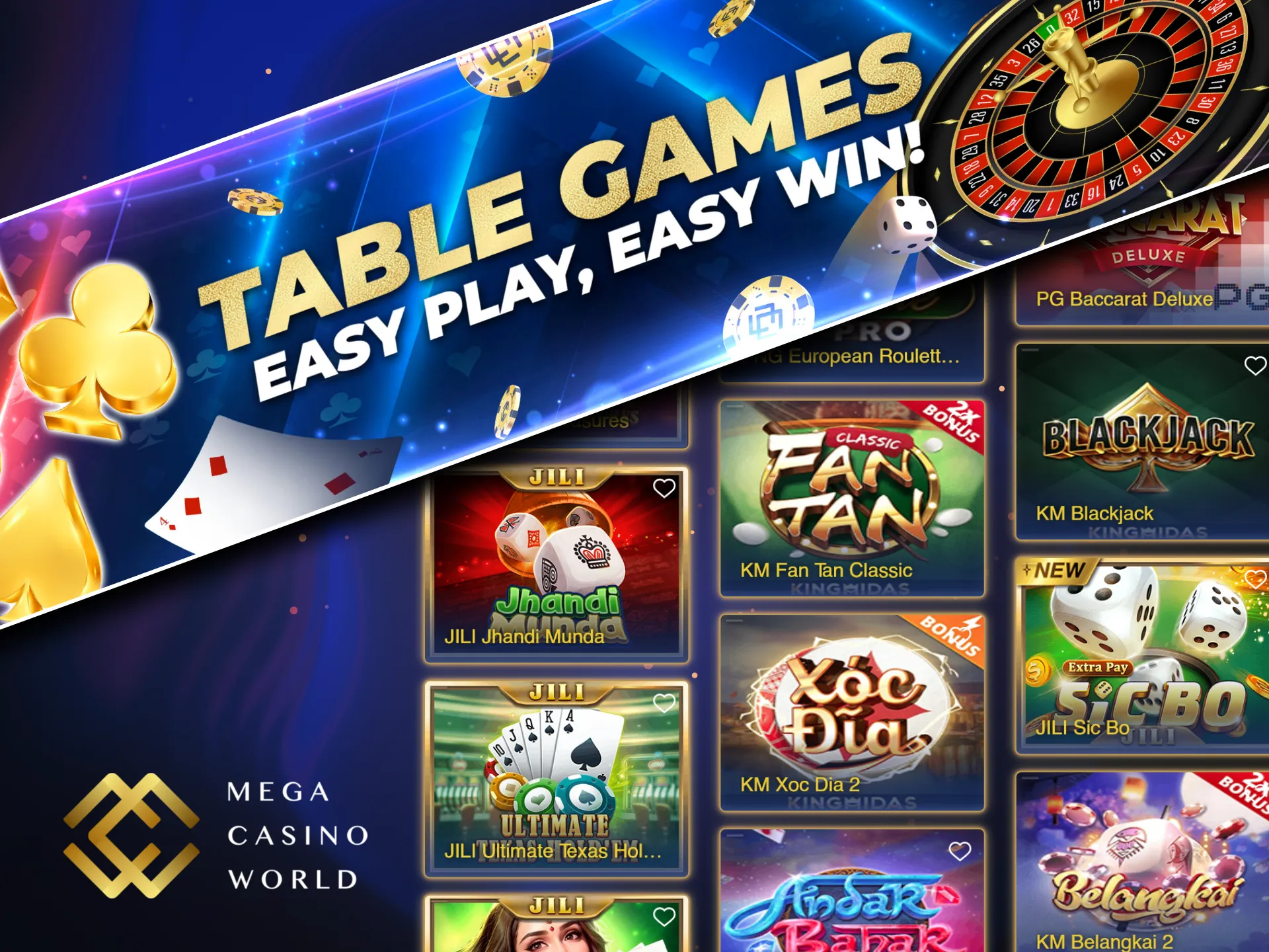 Experience fair play at online casino table games with MCW.